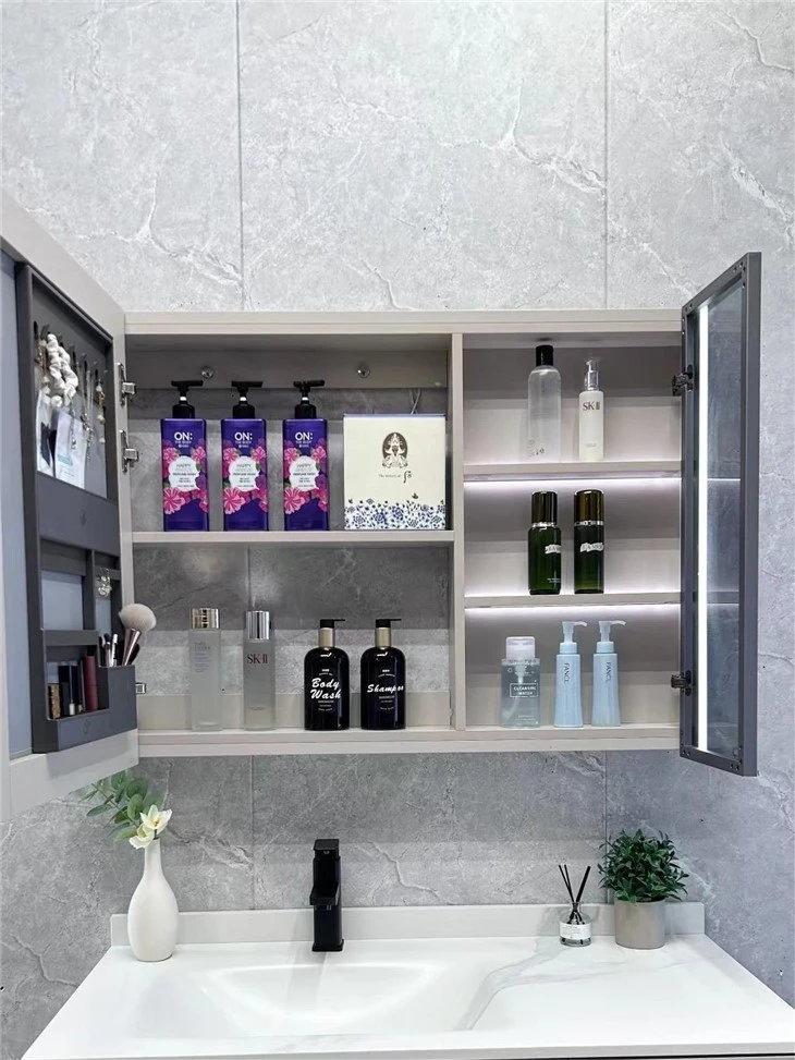 Sintered Stone Bathroom Wood Cabinet