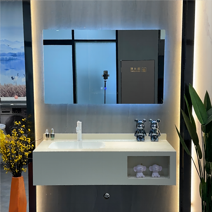 Yellow Sintered Stone Bathroom Vanity