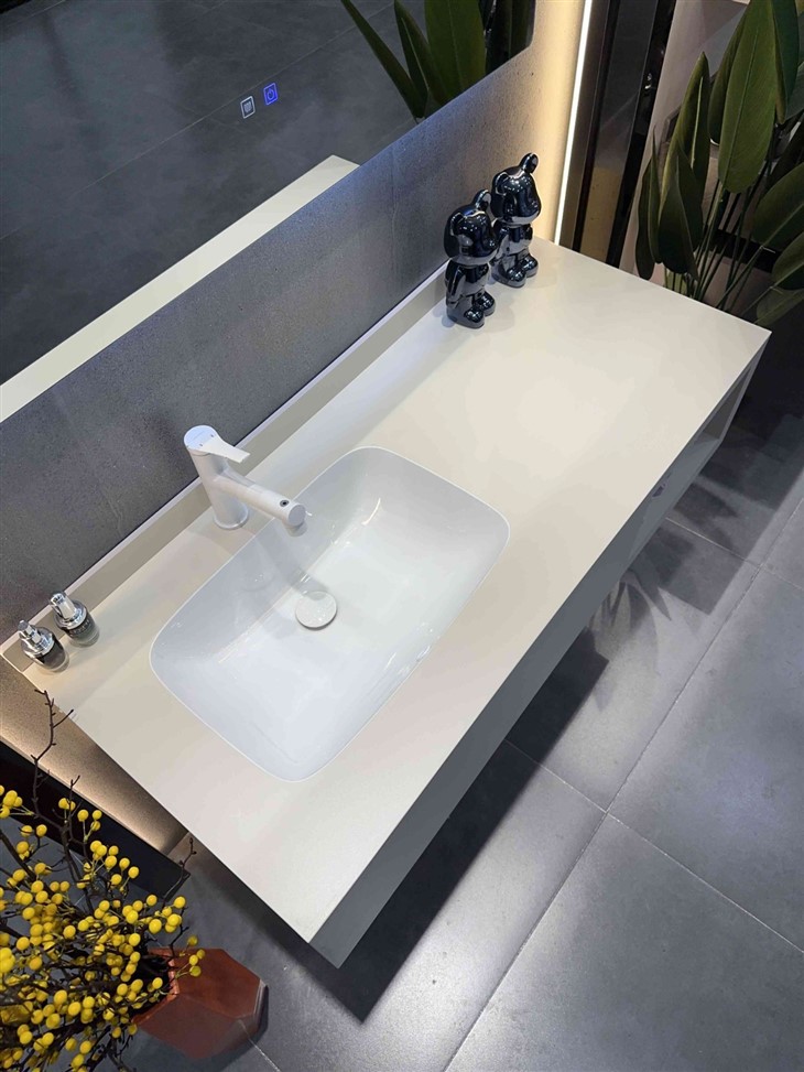 Yellow Sintered Stone Bathroom Vanity